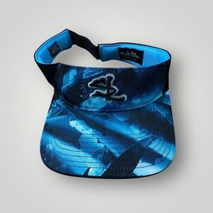 Salt Life Visor Blue Black Camo Graphic Adjustable One Size Surf Beach Hat